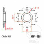 JTF1595.16 front sprocket - Image 3