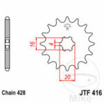 JTF416.14 front sprocket - Image 2