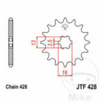 JTF428.14 front sprocket - Image 2