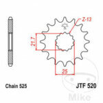 JTF520.17 front sprocket - Image 2