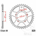 Rear sprocket JTR829.42 - Image 2