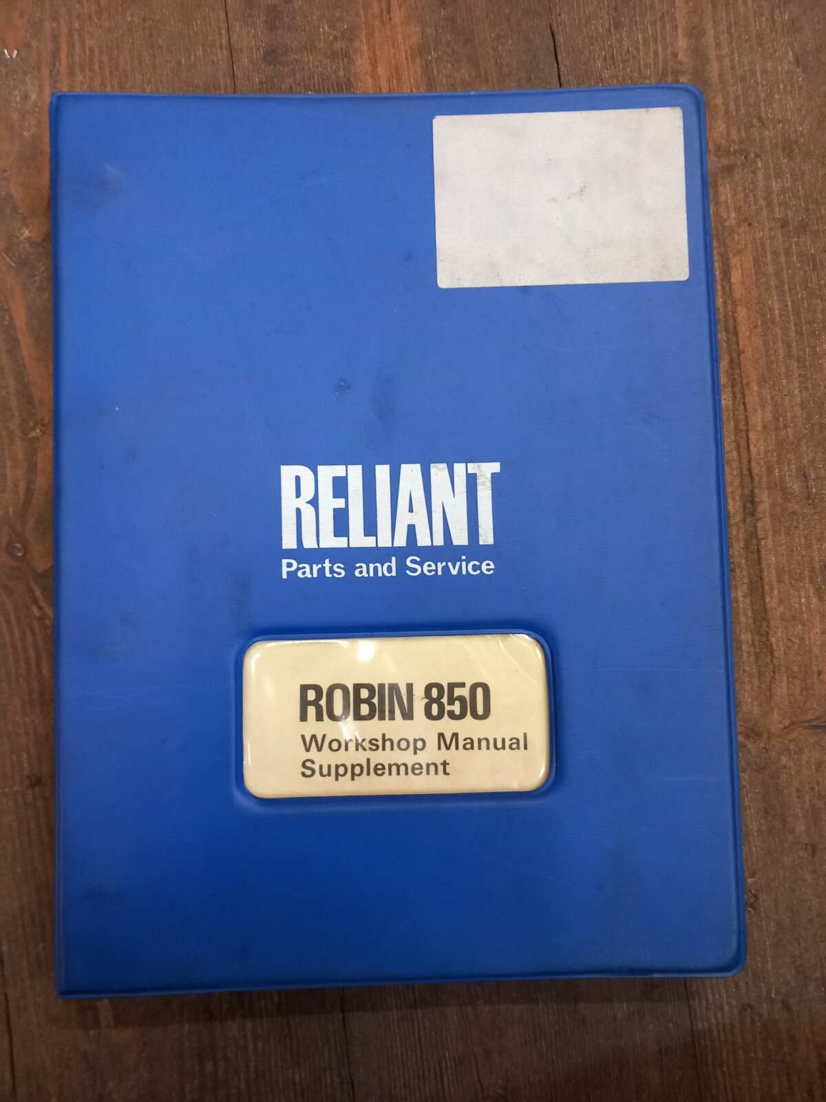 Reliant Robin 850 Workshop Manual - Image 1